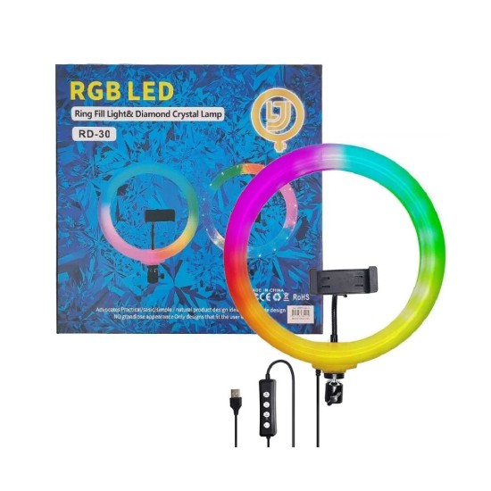 Ringlight RD-30 12" with Phone Holder Multi Colour